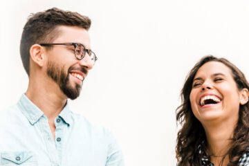 Smiling girl and boy with healthy teeth after oral dental checkups at Brooklin Village Dental Care.