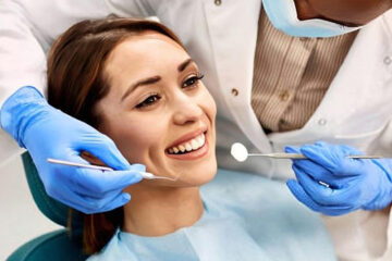 Smiling girl at dental clinic in Whitby.