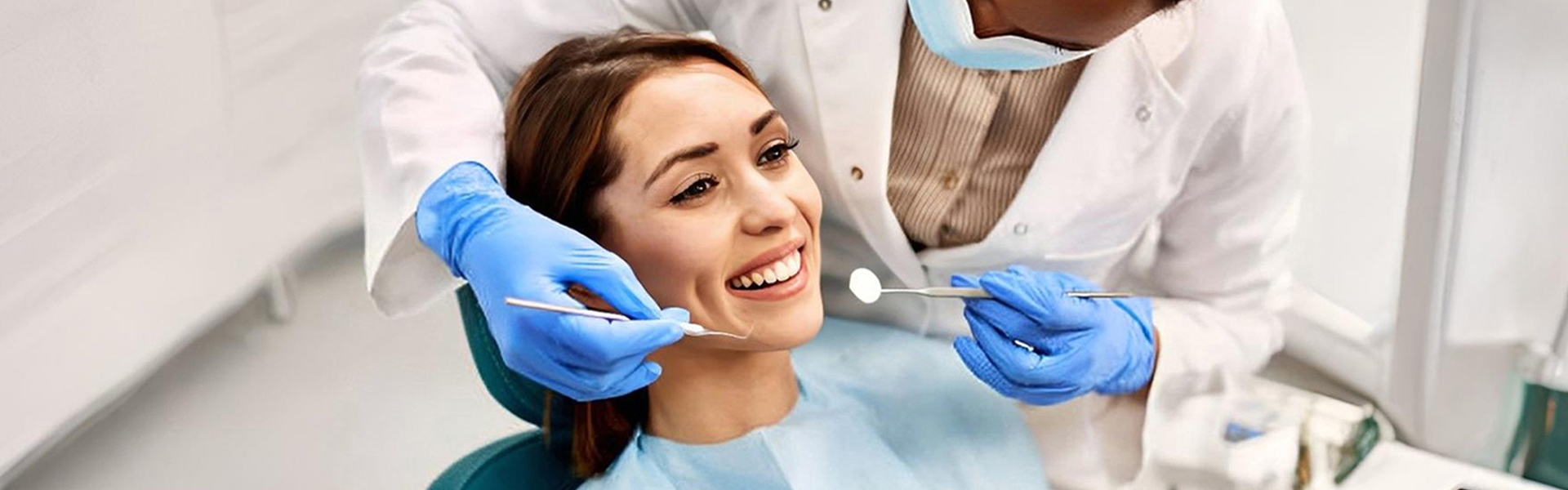 Smiling girl at dental clinic in Whitby.